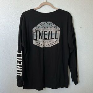 O'Neill Men's Black Long Sleeve Logo Tee